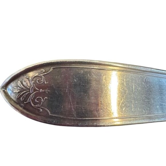 Vintage Wm. Rogers & Son AA Pat. Apr. 14-25 Silver-Plated Ornate Serving Spoon - Picture 8 of 9